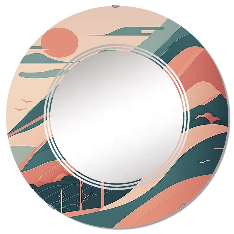 Mahlum - Modern Wall Mirror Round, 32 po x 32 po