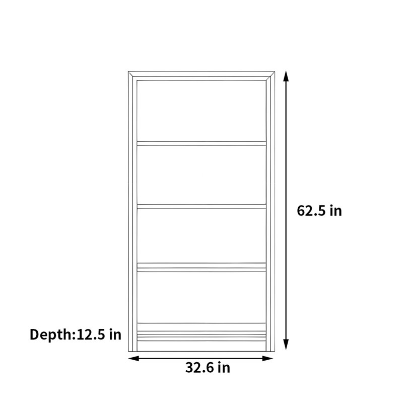 Castiglia, Brun, (4 tablettes) H 62,5 po x l 32,6 po x P 12,5 po