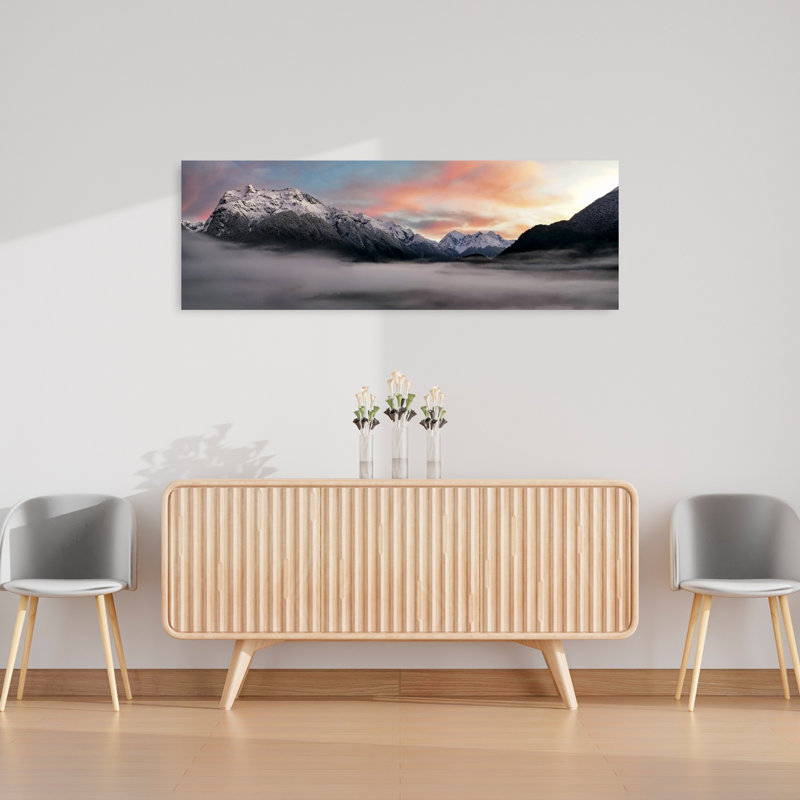 Misty Mountain Sunrise, H 16 po x l 48 po