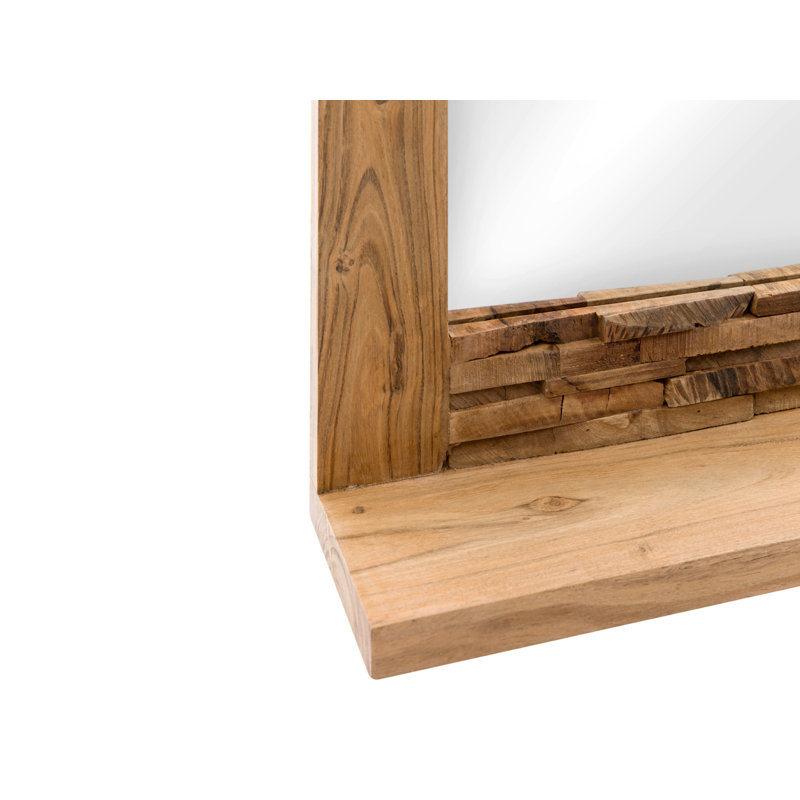 Waller Flat Wall Mirror with Shelves