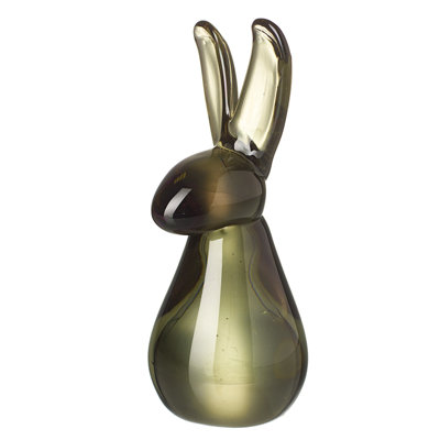 Dark Glass Standing Bunny