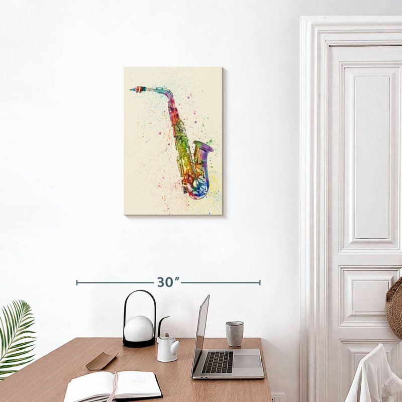 Abarca Saxophone Abstract I, 24" H x 16" W