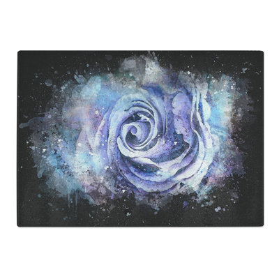 Tempered Glass Lilac Rose in Chopping Board