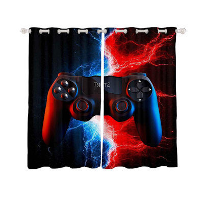 Paire de rideaux en velours Gamer