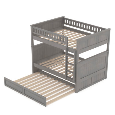 Ens Kids Full Over Full Bunk Bed with Trundle