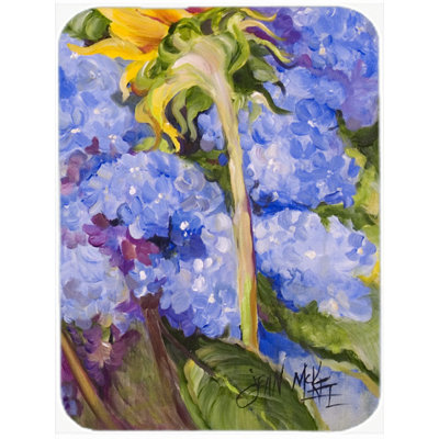 Planche à découper en verre pour trésors et tournesol caroline Hydrangea