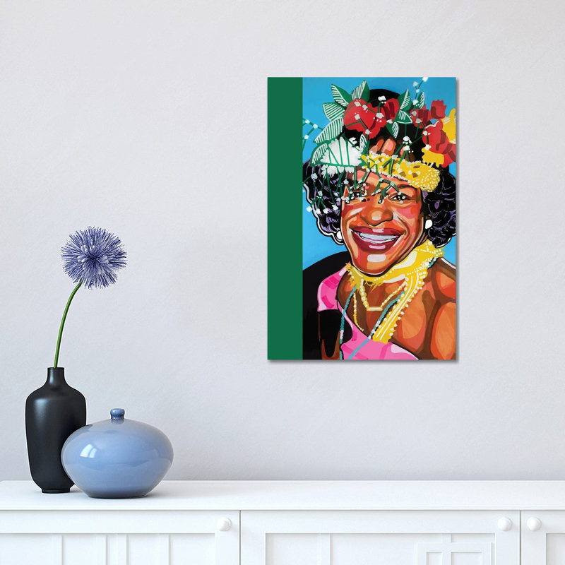 "Marsha P. Johnson" par Domonique Brown - peinture sur toile tendue, H 18 po x l 12 po x 1,5 po