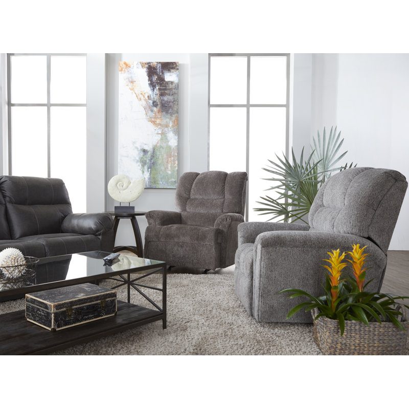 Yother Upholstered Recliner, Lewis Smoke