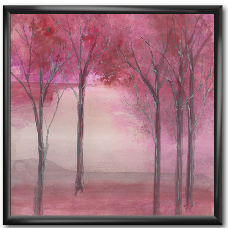 Cadre photo « rose forest », impression sur toile, H 30 po x l 30 po x P 1 po, Cadre noir
