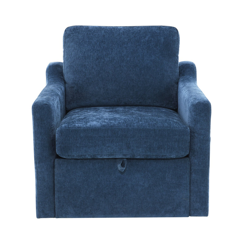 30'' Wide Swivel Armchair, Blue