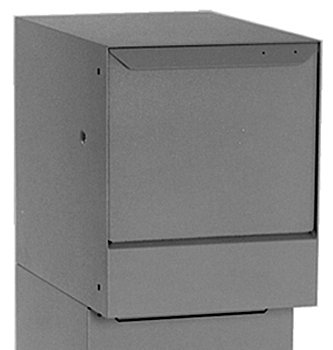 Gray Steel Lockable Wall-Mounted Mailbox