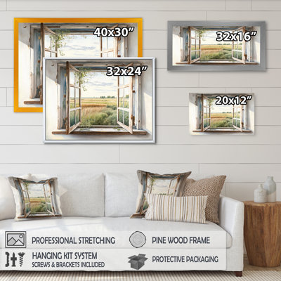 Window to Landscape Views IV - Print on Canvas