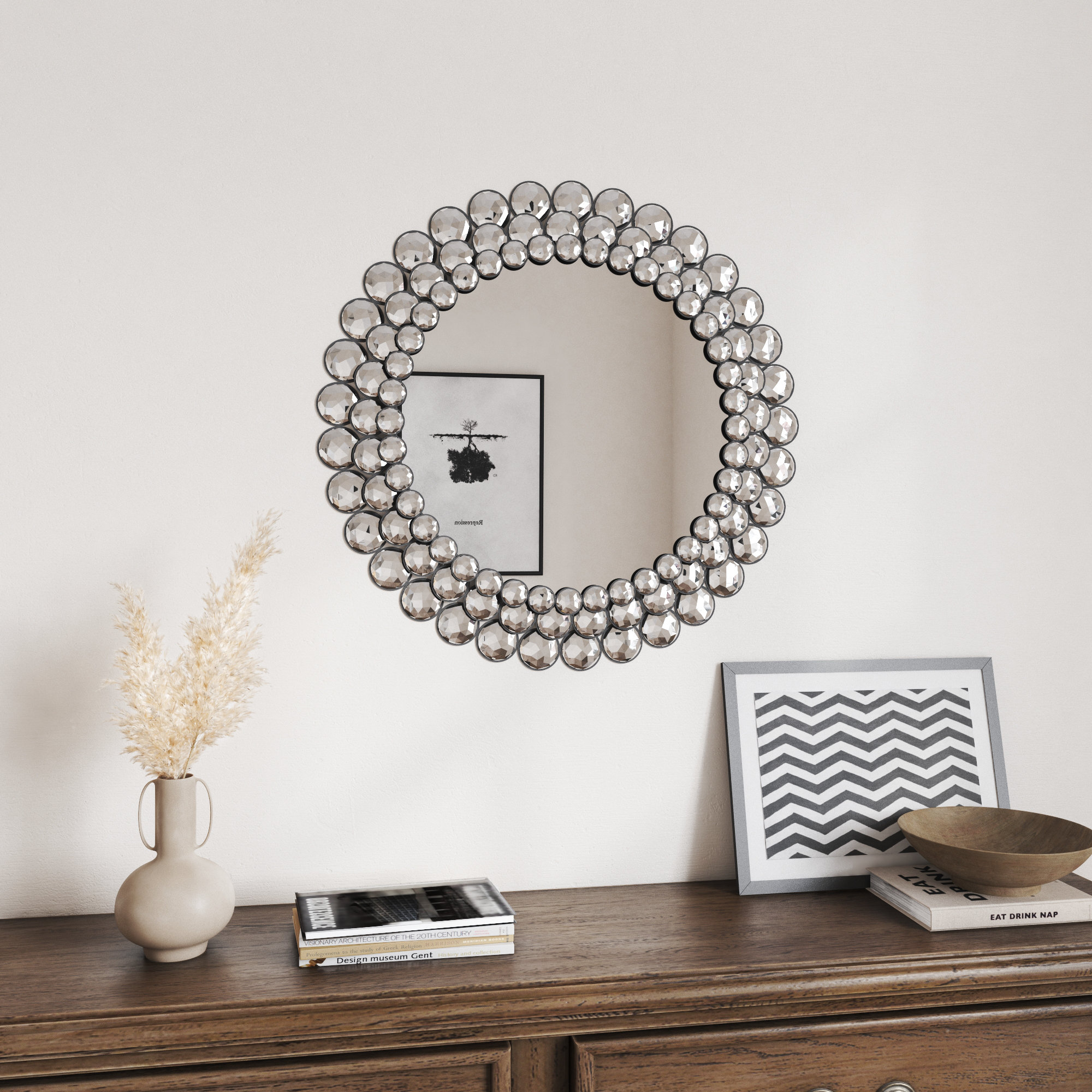 Mercer41 Chantal Metal Flat Wall Mirror & Reviews | Wayfair