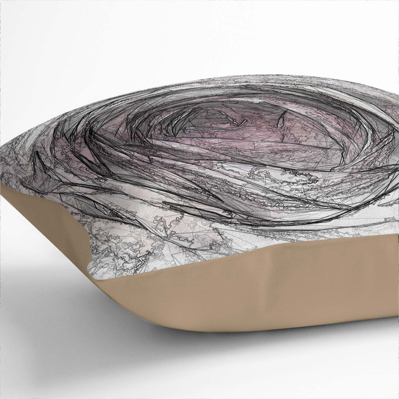 Geometric Square Throw Cushion, 55 x 55 cm, Stone