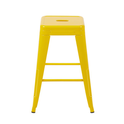 Backless Metal Bar Stools - Non-Stackable & Tool-Free Assembly Design