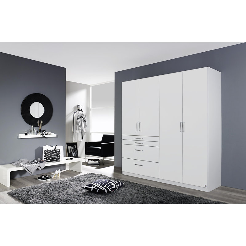 Harburg 4 Door Wardrobe, Alpine White