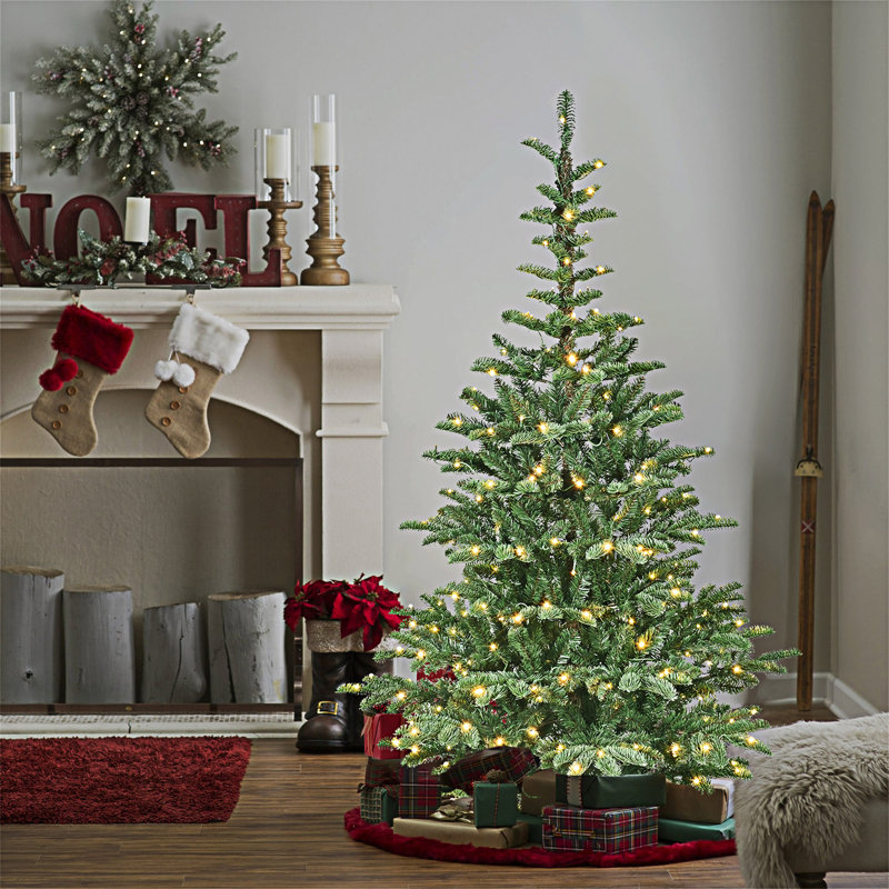 Arbre de Noël artificiel illuminé, H 6 pi