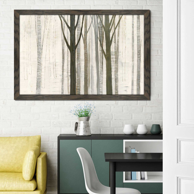 Down to the Woods on White Crop - impression, H 33,5 po x l 49,5 po x P 1 po, Cadre chocolat patiné