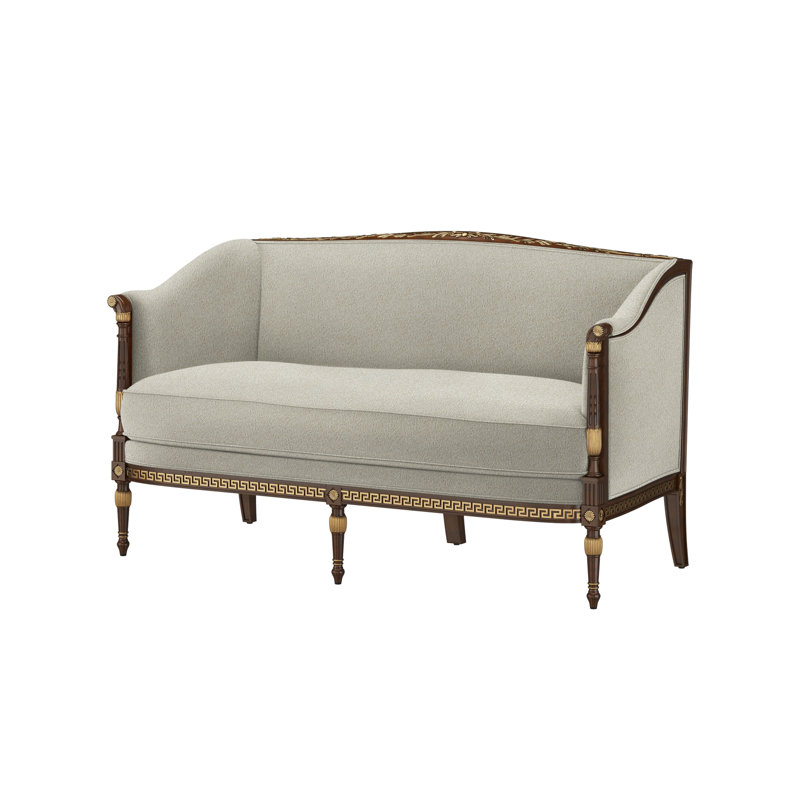 Undulating Loveseat, Smoke Polyester