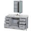 Sheffield 60" Single Bathroom Vanity Set with Mirror-315014077-315014035