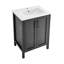 Meuble-lavabo noir mat 24 po Avallon