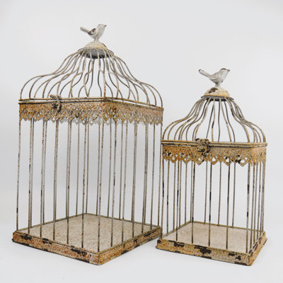 Celinna 47 cm Top Bird Cage with Wheels with Stand with Perch with Tray