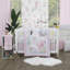 Drap-housse pour lit de bébé Jacqueline paresseux rose, gris et blanc Little Love par LittleJo