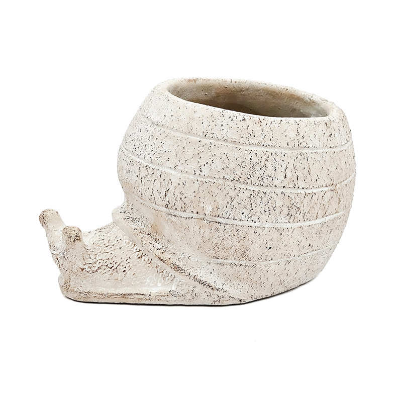 Jardinière décorative texturée sable et ciment de 8,3 po x 7 po x 4,7 po pour plantes d'intérieur bohémiennes