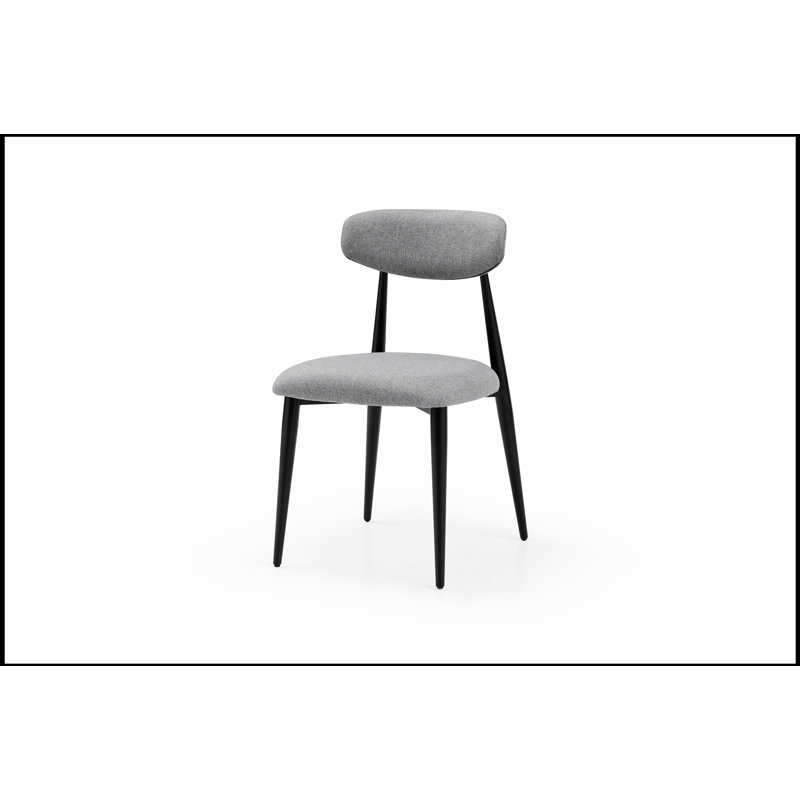 Chaises de salle à manger modernes avec dossier incurvé, sièges rembourrés ronds et structure en métal durable pour plus de confort et de style