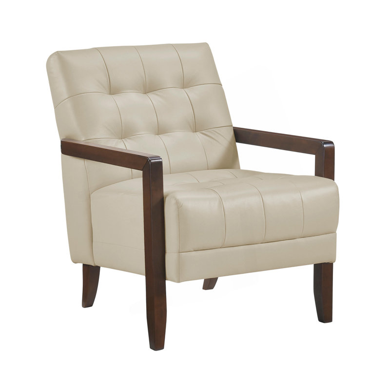 Fauteuil d'appoint rembourré de style moderne, fauteuil confortable, Beige