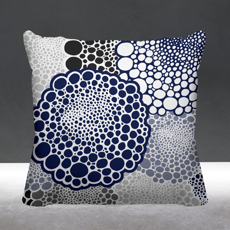 Coussin Bryony, L 19 po x H 19 po, Bleu marine