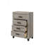 Commode à finition gris clair