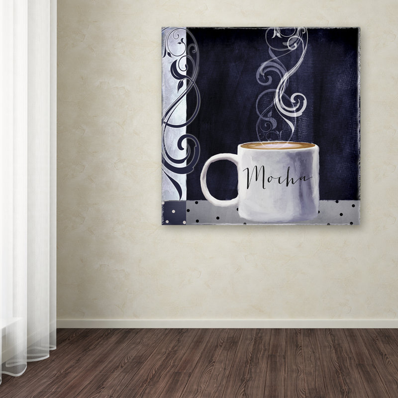 «Cafe Blue III» par Jadaya, impression sur toile tendue, H 24 po x l 24 po x P 2 po
