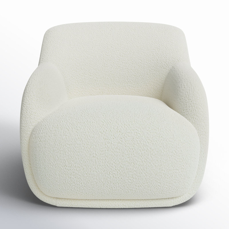 Laci Lounge Chair, Cream Boucle