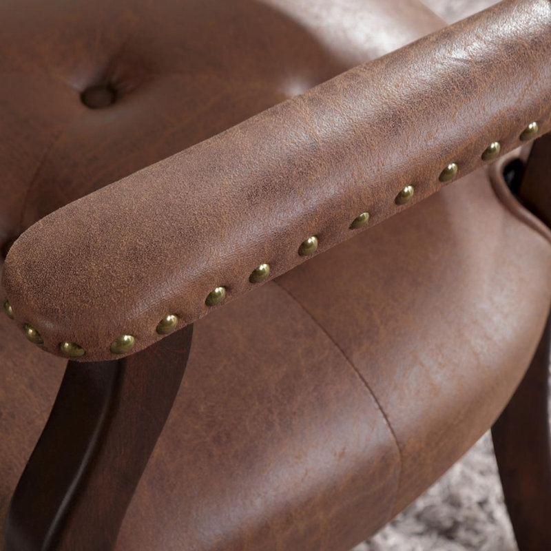 Chaise de conférence en polyuréthane Evonne, Bronzage