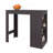 Luna Modern Kitchen Island With Open Storage, Wenge