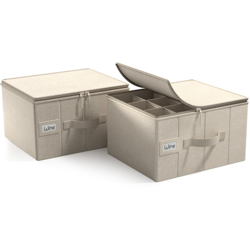 Boîtes de rangement pour verres à vin Sorbus