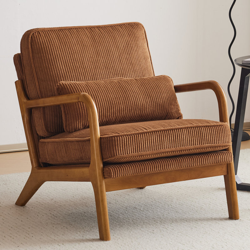 Upholstered Accent Chair, Brown