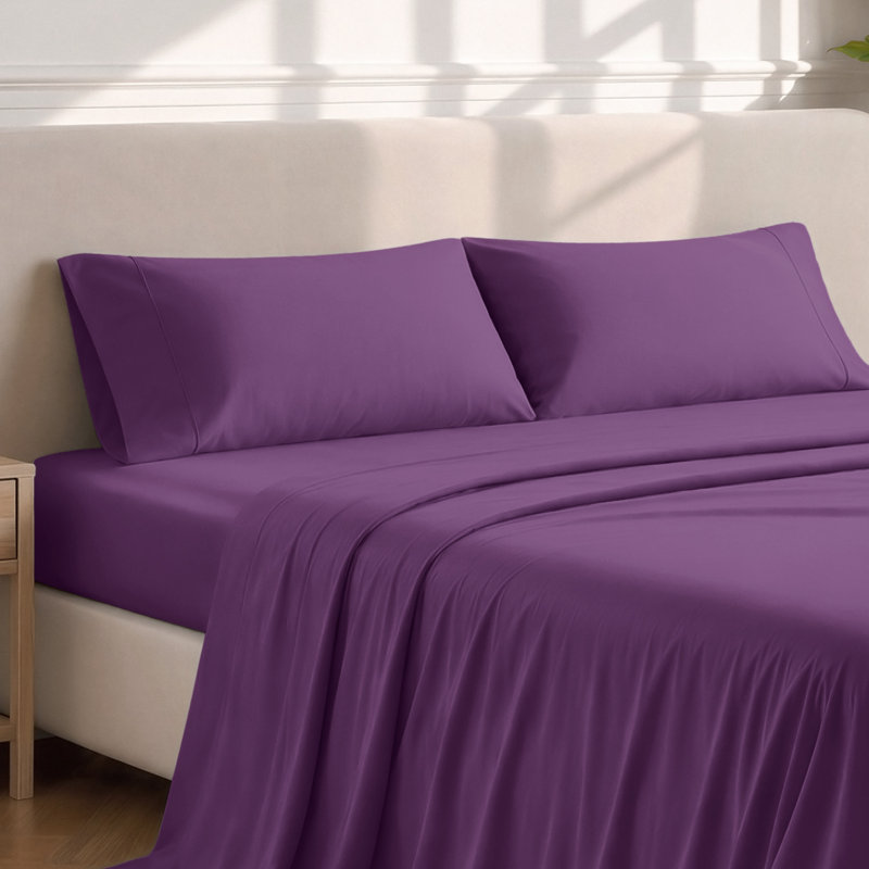 Soft Microfiber Pillowcase Set, Plum, 2 Standard Pillowcases