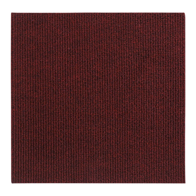Aubreonna Rib Plastic Singular Tile, Red, 0.4cm H x 10cm W x 10cm D