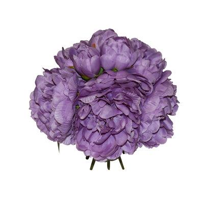 11" Lavender Peony Centerpieces Bouquet  