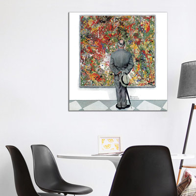 Art Connoisseur by Norman Rockwell - 1 Piece Wrapped Canvas Wall Art