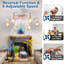 52 cm Farmhouse Reversible Caged Ceiling Fan with Light Kit and Remote-192800238