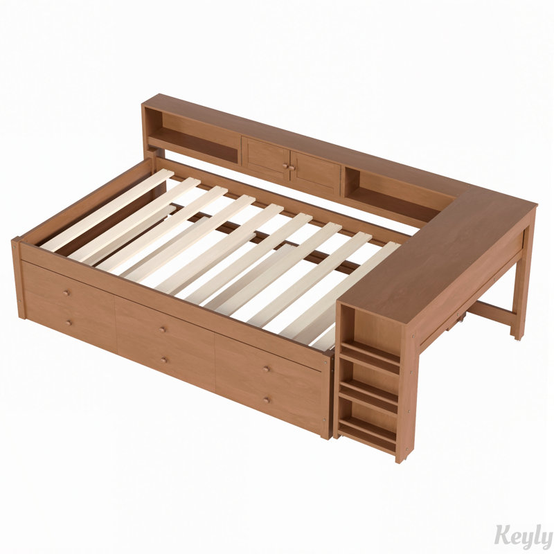 Bed, Twin, Vintage Brown
