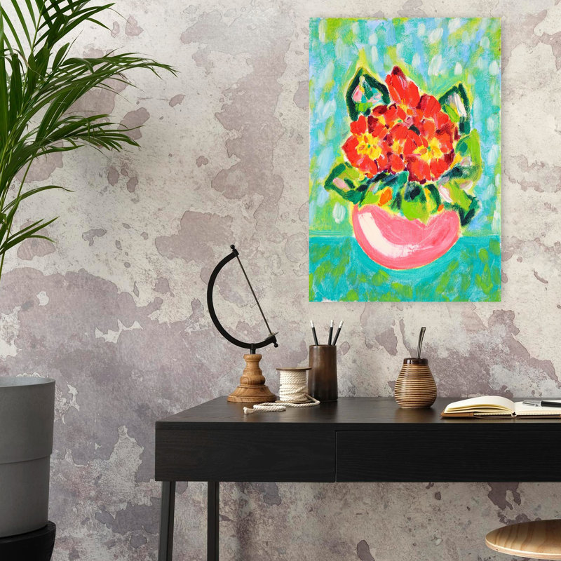 Art contemporain, art abstrait de printemps, H 24 po x l 16 po