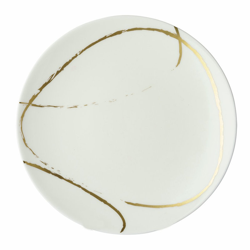 Sketch Handmade Bone China Salad/Dessert Plate, Chalk