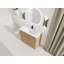 Meuble-lavabo autoportant 40 po avec lavabo en céramique blanche et 2 portes à fermeture douce