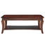Table basse en bois massif Heritage Carve avec tablette ouverte pour le rangement