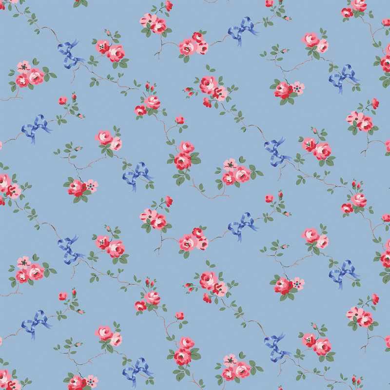Cath Kidston Rose & Bows Navy, Blue