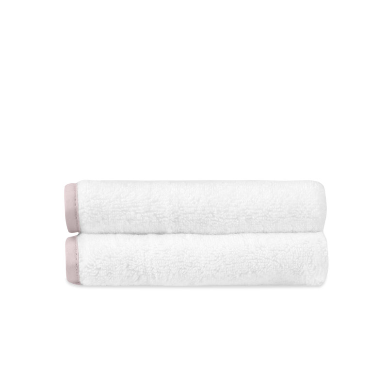 Bodrum 2-pc Face Towel Set, White/Incenso Lavender